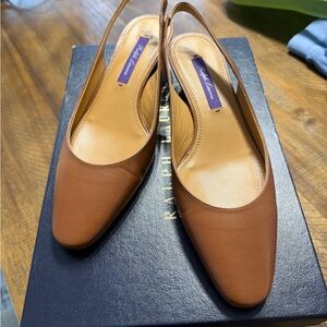 Ralph Lauren Women's Brown Slingback Flats